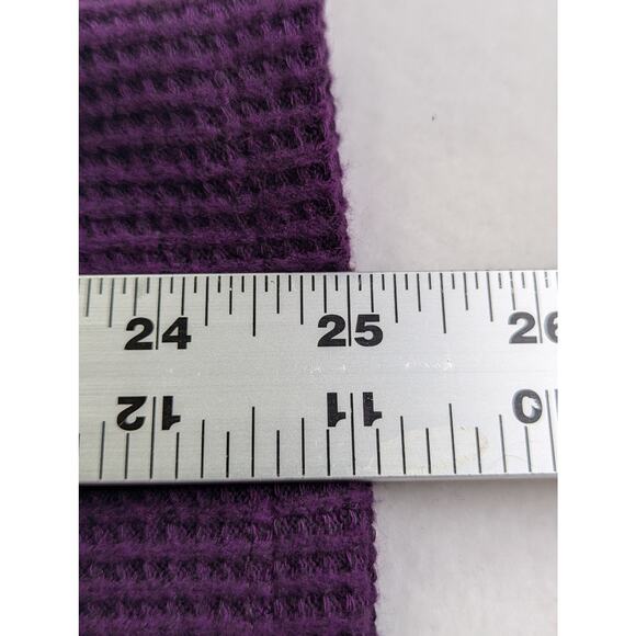 Chico's Zynergy Plum Sz2Waffle weave long cardigan/jacket cowl snap neckline GUC - Picture 4 of 9